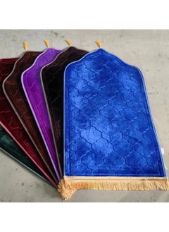 Muslim Praying Mat - Best Islamic Gift- Ramadan Prayer Rug -Thick Large Padded Velvety Janamaz for Kids Men Women- Soft Luxury Great for Knees and Forehead -Sajadah Salah Mat (Mixed Color)