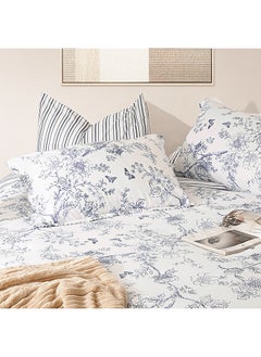 Cottage Cottage icy floral 3pc comforter full blue 160*200  - Image 1
