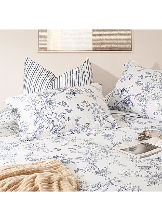 Cottage icy floral 3pc comforter full blue 160*200 - Image 1