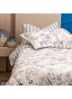 Cottage Cottage icy floral 3pc comforter full blue 160*200  - Image 2