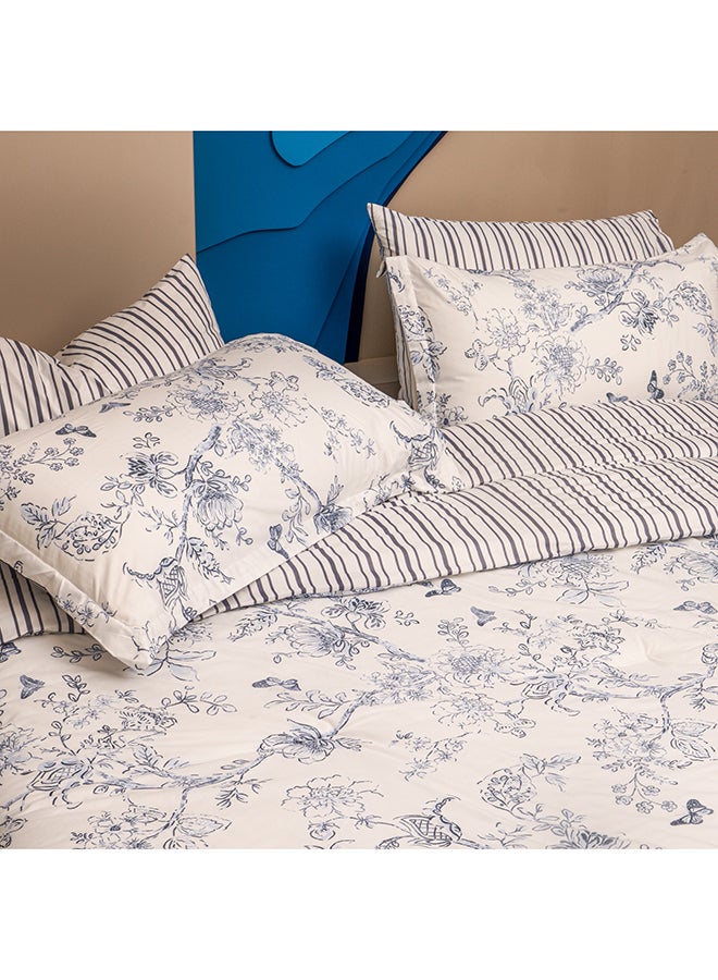 Cottage icy floral 3pc comforter full blue 160*200 - Image 3