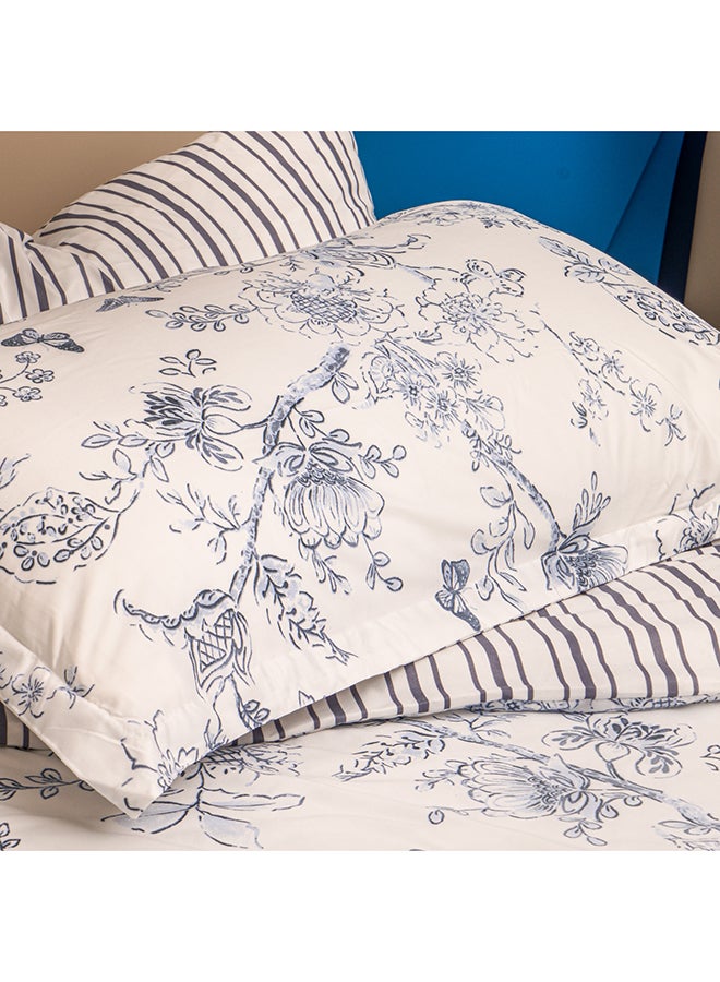 Cottage icy floral 3pc comforter full blue 160*200 - Image 4