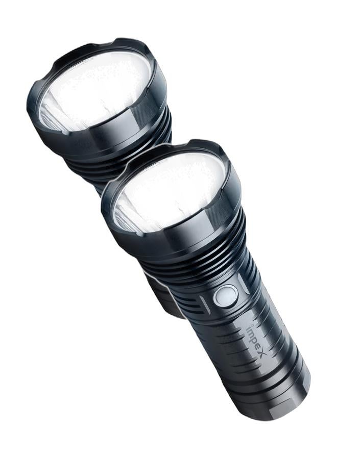إمبكس 2 pcs مصباح يدوي LED قابل لإعادة الشحن من Impex بقدرة 20 واط، 1500 لومن، بطارية 6600mAh، تصميم محمول، شحن Type-C، ضمان سنتين - Ultra X20 - Image 1