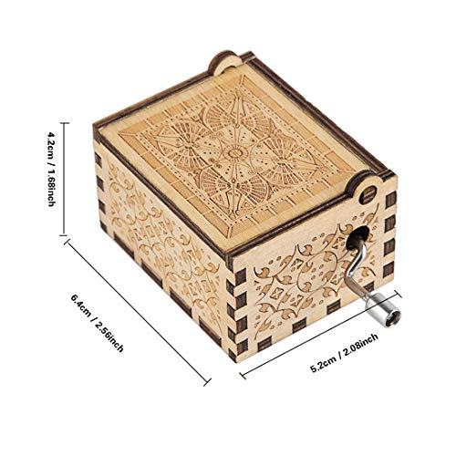 Muzero Music Box Gift for Wife - Romantic Birthday Valentine Anniversary Christmas To My Wife Gifts from Husband Boyfriend Love Women Girl Girlfriend Wooden Hand Crank Musical Box Play You Are My Sunshine - Image 5