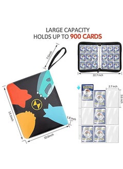 Womdee Carrying Case Binder for Cards, Pokemon cards holder,Card Collector Album Holder Fits 900 Cards with 50 Removable Sheets, Card Binder Collector Album Storage Book Folder for Trading Cards  - Image 2