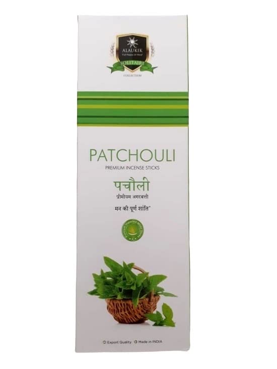 Compatible Aalaukik Solitaire Incense Sticks for Pooja Combo Pack of 5 - Patchouli, Camphor, Loban, YOG Mantra, Nirvana (90 GMS x 5=450 GMS) | Approx 55 Sticks per Pouch  - Image 2
