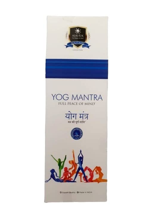 Compatible Aalaukik Solitaire Incense Sticks for Pooja Combo Pack of 5 - Patchouli, Camphor, Loban, YOG Mantra, Nirvana (90 GMS x 5=450 GMS) | Approx 55 Sticks per Pouch  - Image 5