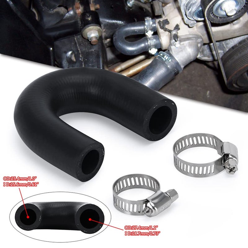 PQY Heater Core Crossover Coolant Hose 5/8" End and 3/4" End with 2PCS Clamps for LS for LT - Image 3