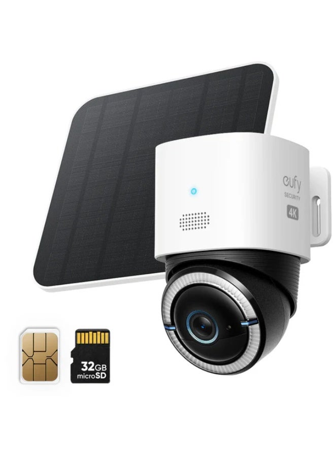 eufy Security S330 4K UHD Outdoor 4G LTE Camera with Solar Panel - Image 1