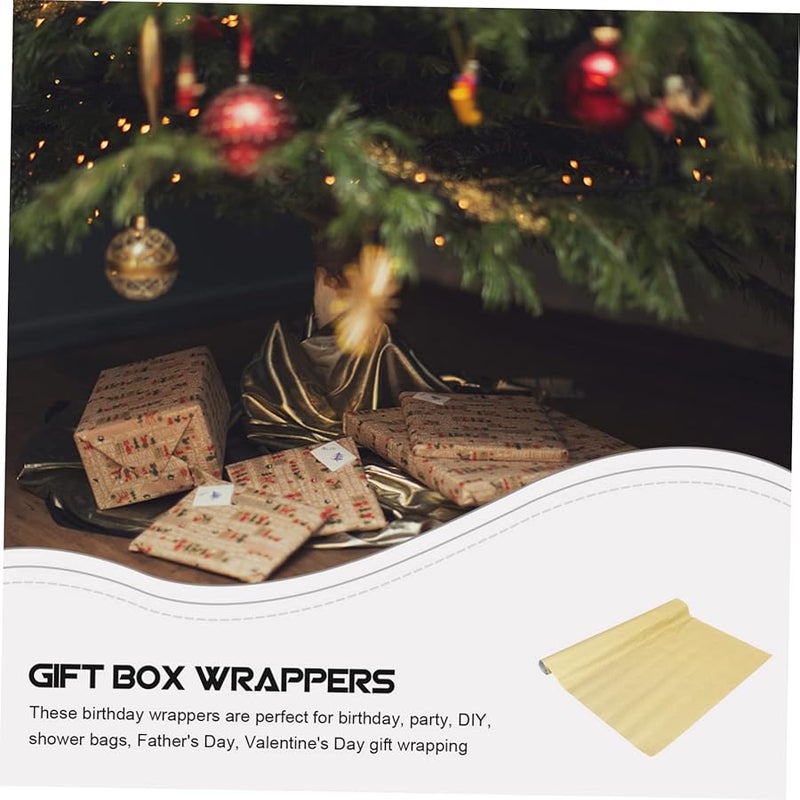 Golden Glitter Wrapping Paper 2 Sheets Non Shedding For Birthday Party Seasonal Events - Image 4