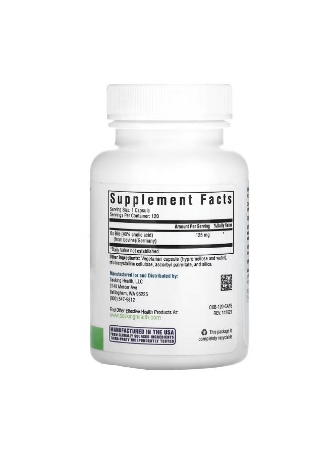 Seeking Health Ox Bile 125 120 Capsules  - Image 2