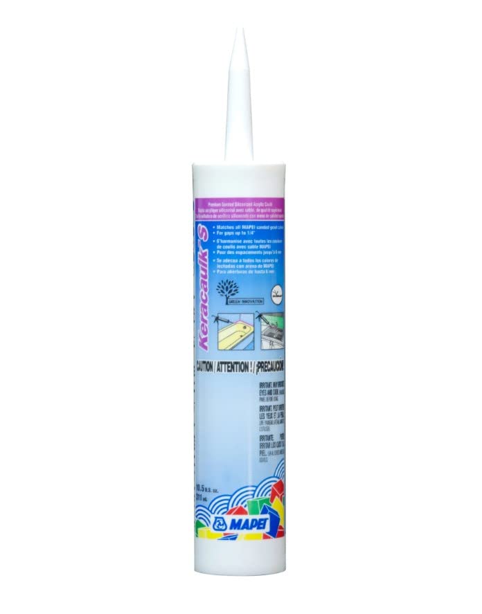 Mapei Keracaulk S Premium, Paintable, Sanded, Siliconized Acrylic Caulk, Expertly Formulated to Match Grout Colors, 10 oz., 5047 Charcoal- Sanded - Image 5