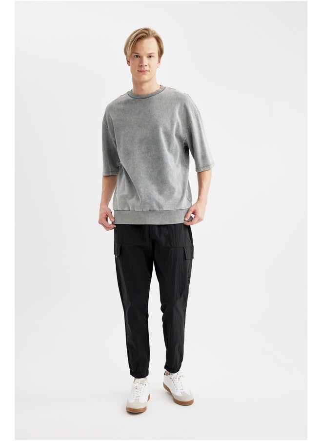 DeFacto - Man Loose Fit Crew Neck Short Sleeve Knitted T-Shirt - Image 1
