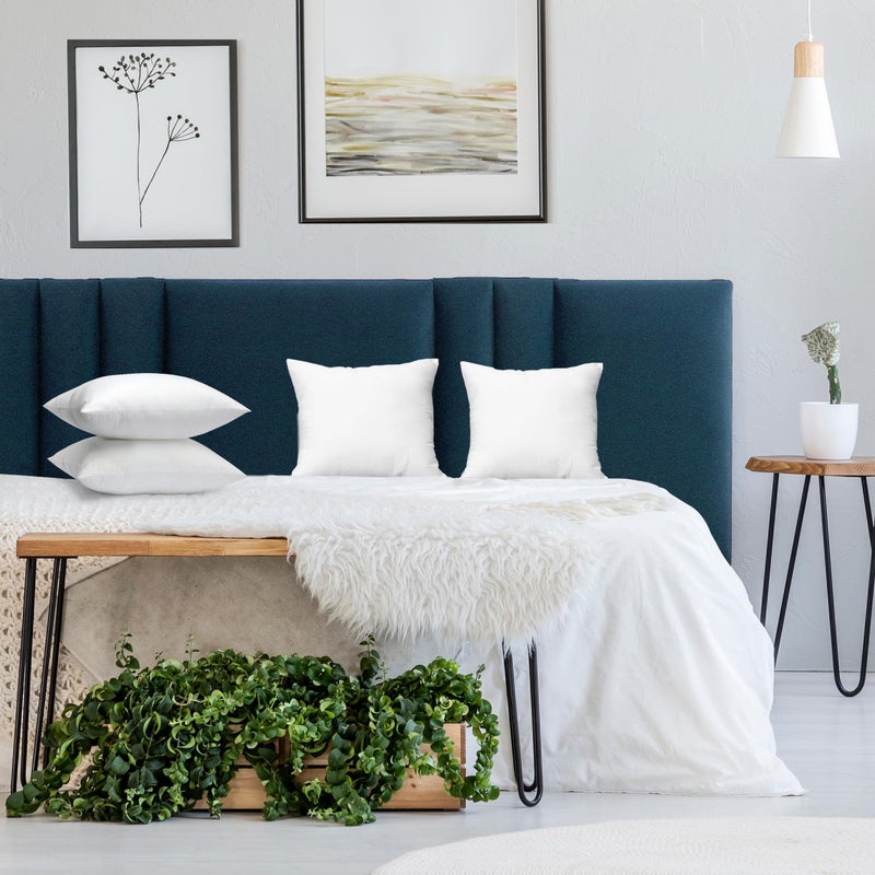 Utopia Bedding Throw Pillows (Set of 4  White)  12 x 12 Inches Pillows for Sofa  Bed and Couch Decorative Stuffer Pillows - Image 5