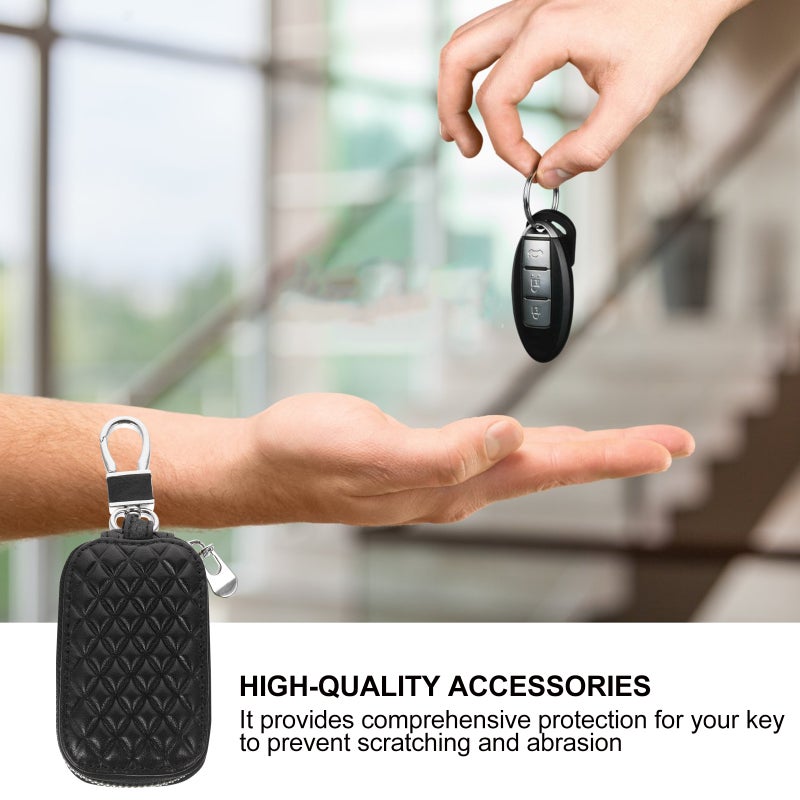 1Pc Leather Car Key Case Cover Car Protective Cover - Image 5