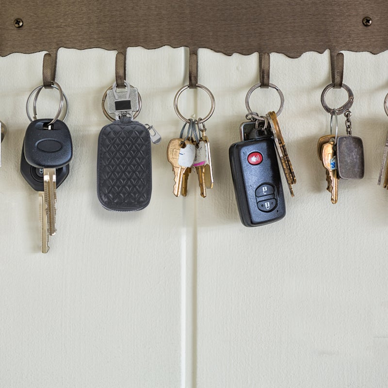 1Pc Leather Car Key Case Cover Car Protective Cover - Image 1
