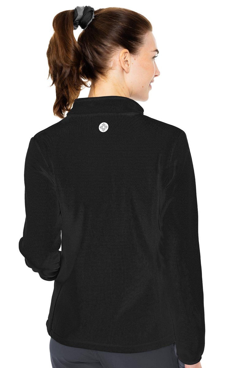 Med Couture Women's Performance Fleece Jacket with 4 Pockets and 2-Way Stretch - MC8684, XL, Black - Image 2