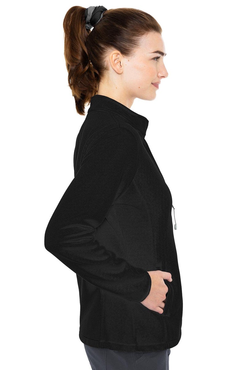 Med Couture Women's Performance Fleece Jacket with 4 Pockets and 2-Way Stretch - MC8684, XL, Black - Image 3