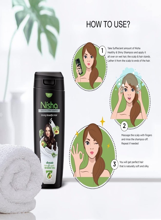 Nisha Healthy & Shiny Storng Beautiful Hair Shampoo, 80 ML - Image 5