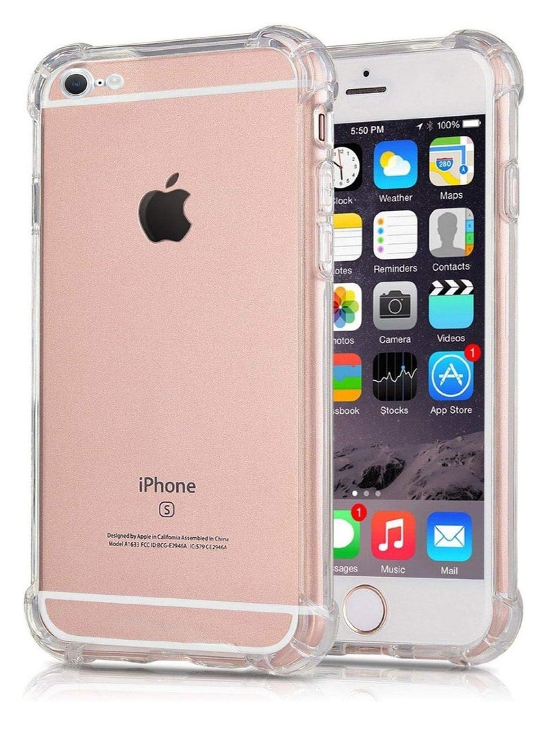 ماركة غير محددة - جراب خلفي لهاتف Apple iPhone 7/8 شفاف كريستالي شفاف مضاد للصدمات 1.5 مللي متر غطاء خلفي من البولي يوريثان مع حماية الحافة الأمامية غطاء فاخر مقاوم للصدمات - Image 1
