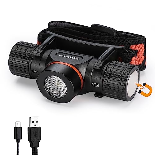 EverBrite Rechargeable Headlamp, 1000 Lumen LED Rechargeable Headlight with 5 Light Modes, Magnetic Base and Adjustable Headstrap,Perfect for Camping, Hiking, Caving, Fishing - Image 1