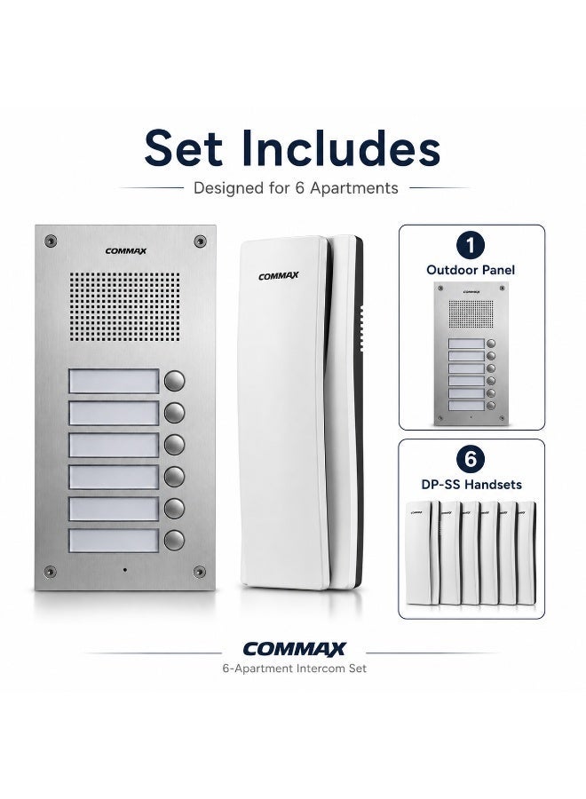 COMMAX Audio Door Intercom System for 6 Apartments - Image 3