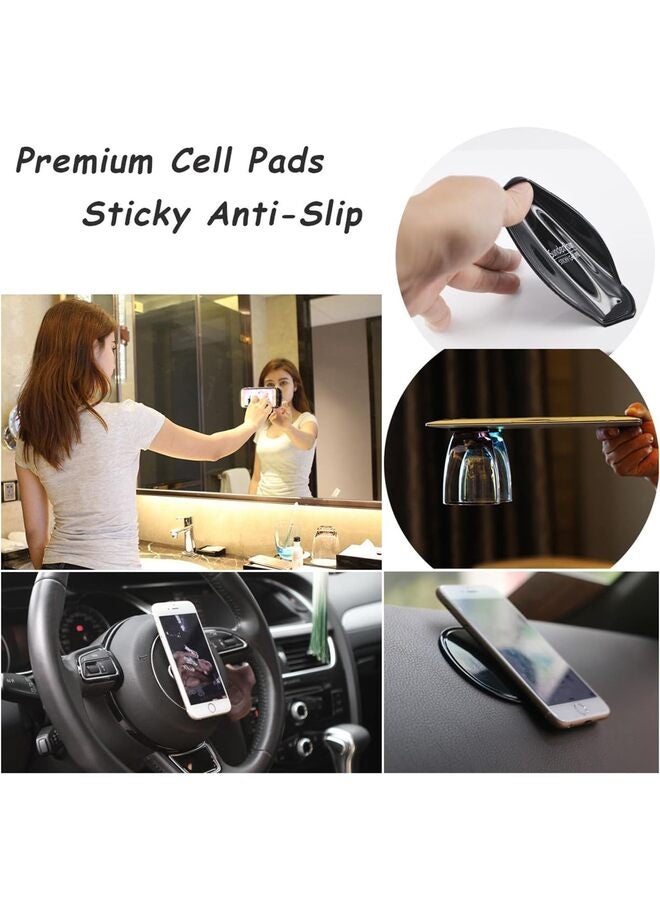 10pack Sticky Pads Removable Silicone Anti-slip Gel Pads Magic Gel Mat Stick to Car Dashboard Glass Mirrors Metal Tile Wall Kitchen Cell Phone Stand Recipe Holder Non-Slip Rug - Image 5