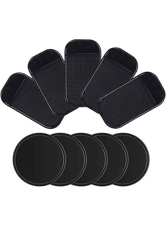 10pack Sticky Pads Removable Silicone Anti-slip Gel Pads Magic Gel Mat Stick to Car Dashboard Glass Mirrors Metal Tile Wall Kitchen Cell Phone Stand Recipe Holder Non-Slip Rug - Image 1