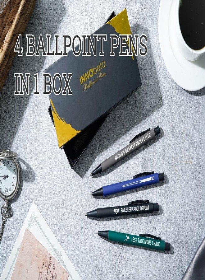 InnoBeta Billiards Gifts for Men, Ballpoint Pen Set of 4 - Image 5