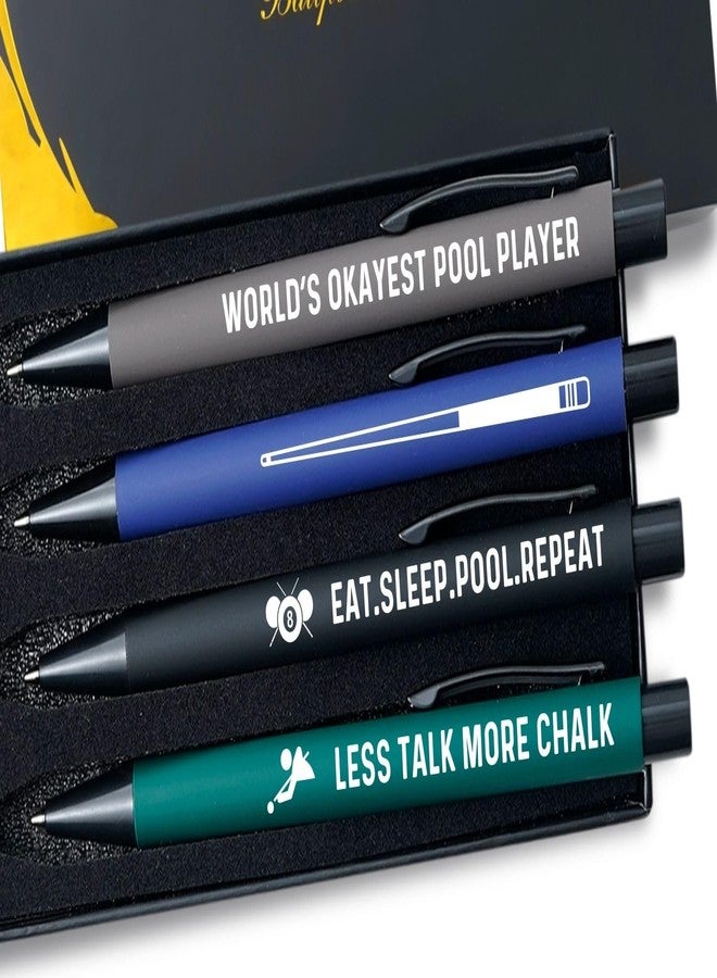 InnoBeta Billiards Gifts for Men, Ballpoint Pen Set of 4 - Image 1