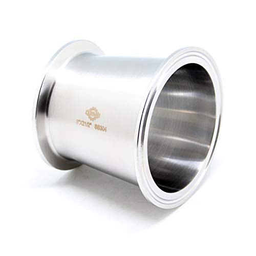QiiMii Sanitary Tri clamp Concentric Reducer Tri Clamp Clover Fittings Stainless Steel 304 Reducer (Size: 2.5 Inch x 2 Inch) - Image 3