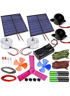 Kit4Curious Kit4Curious® Double Solar Power Kit - DIY Solar Energy Experiments kit for School Science Sunlight Hobby Projects 