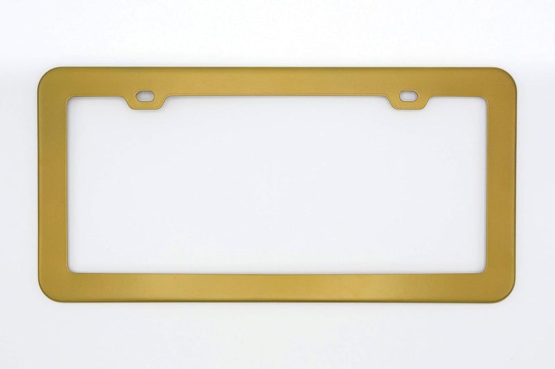 creathome 2PCs Stainless Steel License Plate Frames in Matt Gold - Image 3