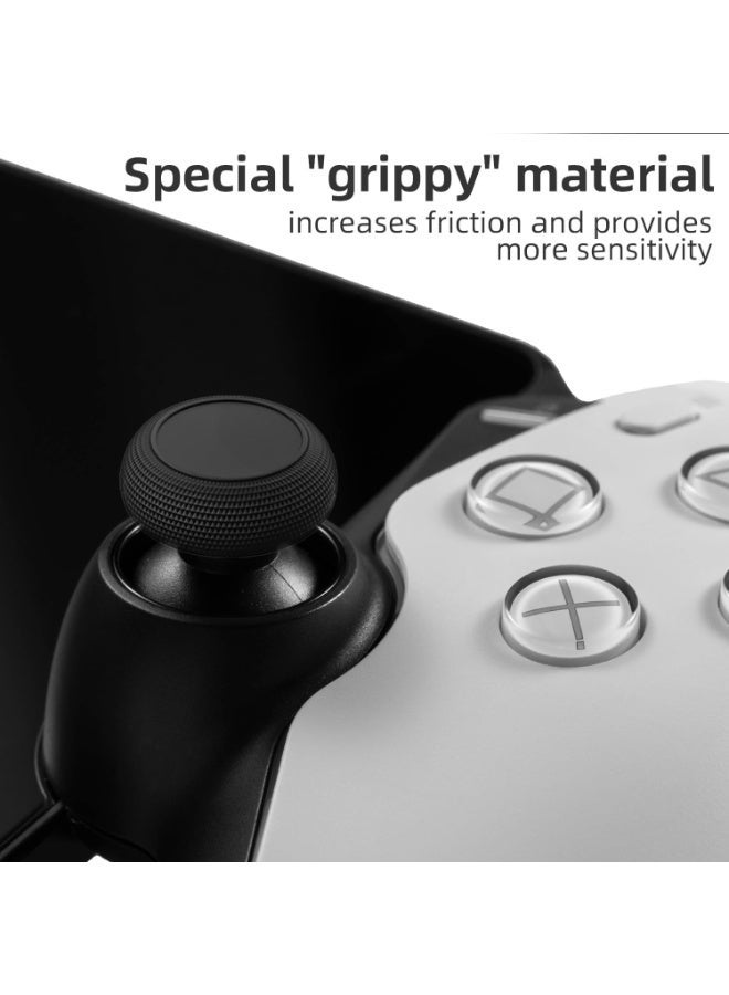 fantasize 6pcs Thumb Grips, Black Joystick Caps for Playstation Portal, PS5 Analog Stick Covers - Image 3
