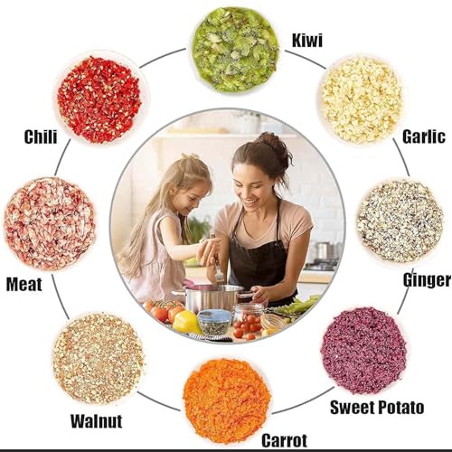 KBS Food Chopper 900ml, Steel Large Manual Hand-Press Vegetable Chopper Mixer Cutter to Cut Onion, Salad, Tomato, Potato (Pack of 1) - Image 4