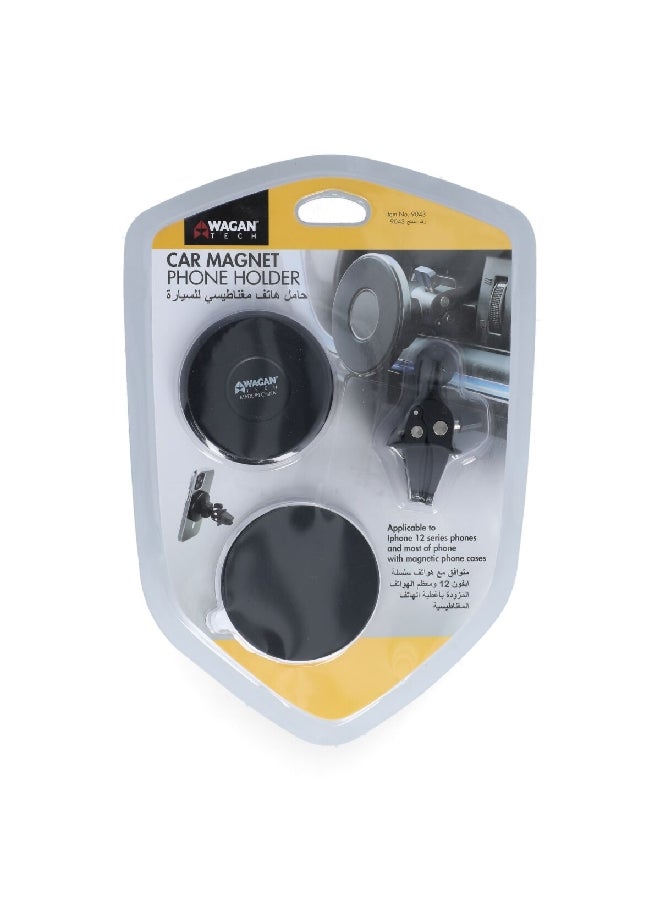WAGAN Portable Design Magnetic Car Phone Holder 62 x 62 x30 mm Black - Image 5