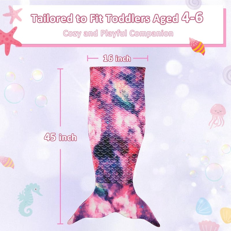 Catalonia Kids Mermaid Tail Blanket, Cozy Mermaid Sleeping Bag, Fish Scale Pattern - Image 5