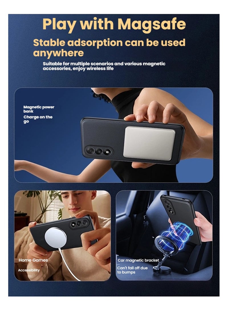 general For one plus ACE5 ultra magnetic suction vegan leather phone case lens full package thin anti-drop protection case - Image 5