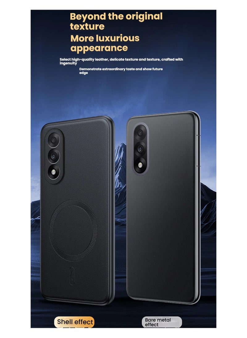 general For one plus ACE5 ultra magnetic suction vegan leather phone case lens full package thin anti-drop protection case - Image 4