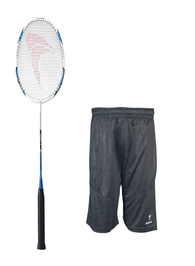 FLYPOWER Badminton Racket Composite Material Agni 1 With Ns Shorts Grey Size M - Image 2