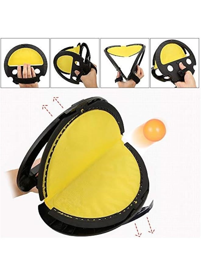 مجموعة كرات رمي ولقط، ألعاب التقاط، مجموعة ألعاب كرات الشاطئ بالمضرب، ألعاب خارجية بالمضرب على الشاطئ، ألعاب رياضية لرمى الكرات في الفناء الخلفي للأطفال والكبار والعائلة - Image 2