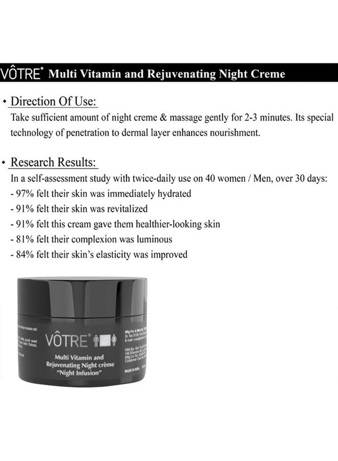 Votre Mini Multi Vitamin And Rejuvenating Night Crème Night Infusion 10 Vitamins, 30Gms - Image 3