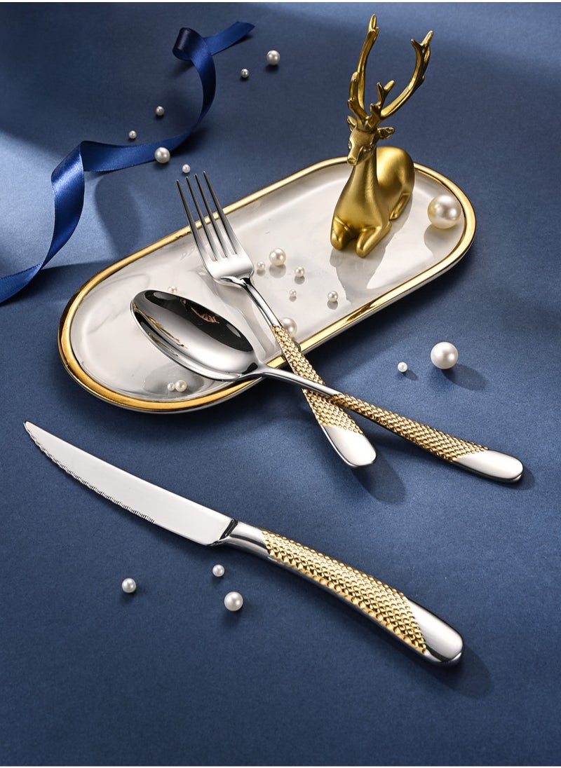 Stainless Steel Cutlery Set Gold 24 Pieces - pzsku/Z0A89A4EEF18E1B515246Z/45/_/1728711658/7034bab2-a30f-4d6e-997e-4b533b2931e8