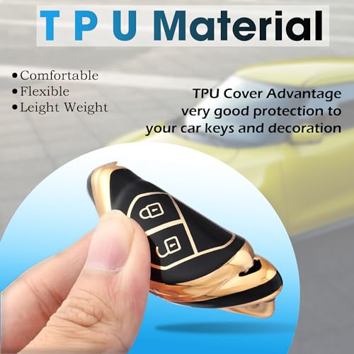 OTO2EYE TPU Car Key Cover for Maruti Suzuki Alto | Baleno | Celerio | Ciaz | Swift Dzire | Ertiga | Ignis | Ritz | S-Cross | S-Presso | Swift | SX4 | XL6 | Vitara Brezza | Wagon R 2 Button Key Cover - Image 2