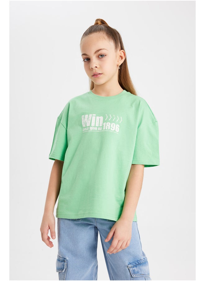 DeFacto - Girl Relax Fit Knitted Short Sleeve Body - Image 1