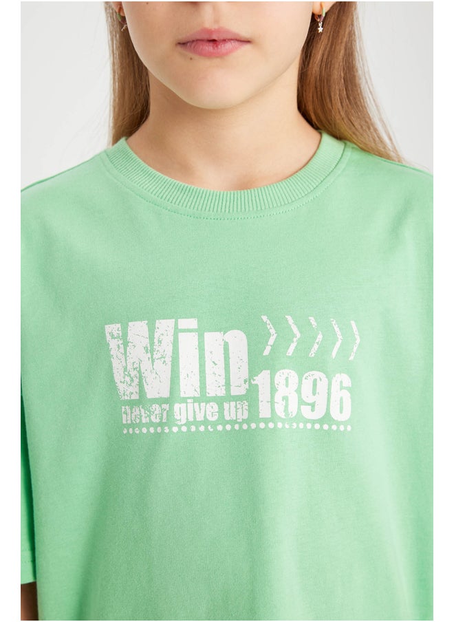 DeFacto - Girl Relax Fit Knitted Short Sleeve Body - Image 1