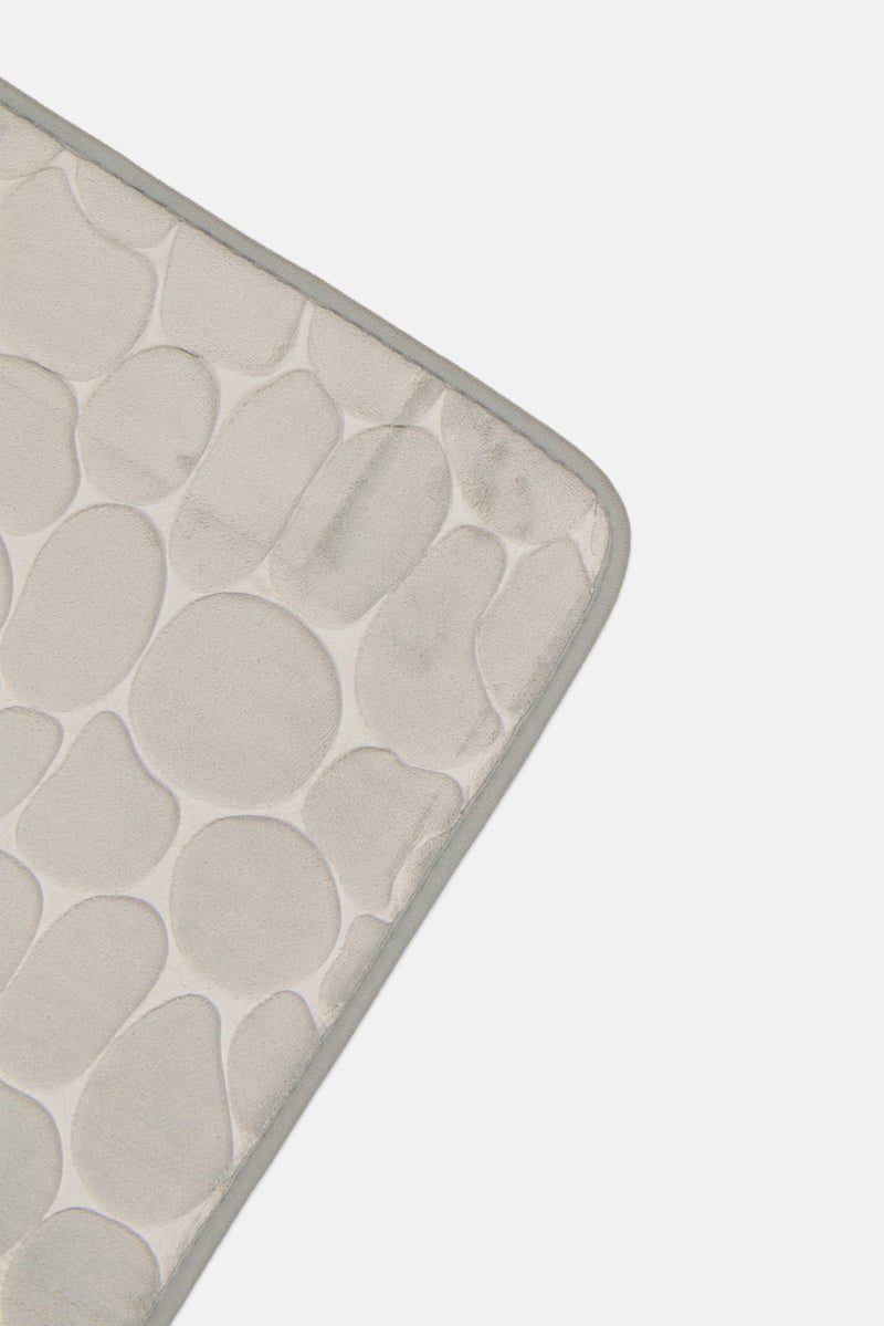 Bebe Home Absorbent Soft Bathroom Mat, Light Grey - Image 3