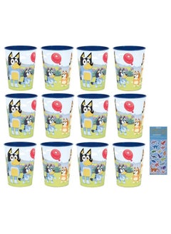 Bluey Birthday Party Supplies Bundle Pack Includes Reusable Plastic Cups 12 Count