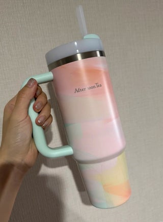 Quencher H2.0 FlowState Stainless Steel Vacuum Insulated Tumbler with Lid and Straw for Water, Iced Tea or Coffee, Smoothie and More, 40 oz Stainless Steel 32x15x 10cm,Macaron Pink - view 2