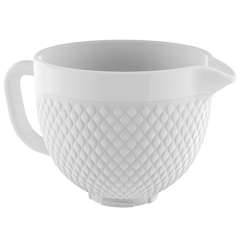 GVODE Ceramic Mixer Attachment Fit 4.5-5Q Tilt-Head Models, 5Qt Ceramic Bowl for KitchenAid Mixers, Vintage Pineapple Design | Microwave & Dishwasher Safe Baking - Image 2